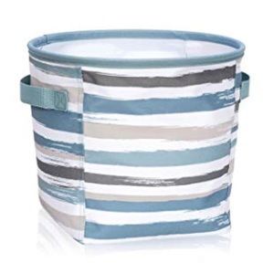 🆕 Thirty-One Mini Storage Bin Blue Brush Strokes